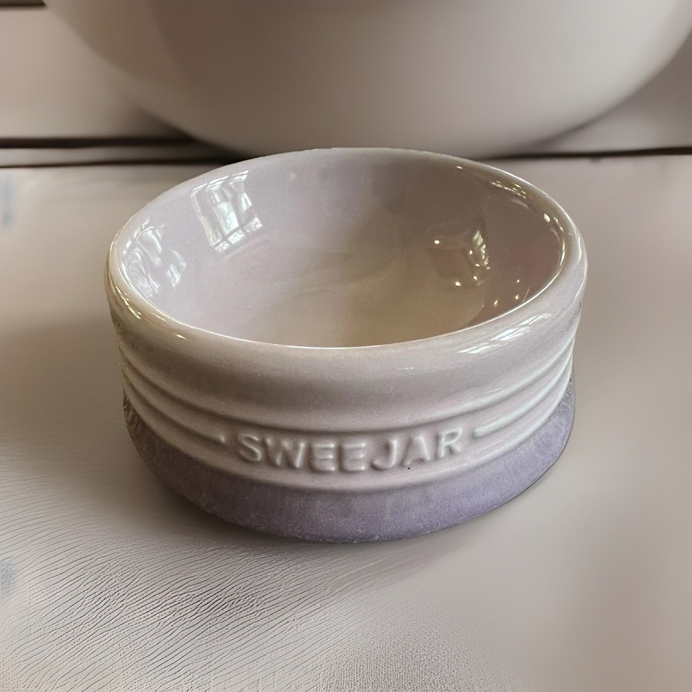 Sweejar Purple Gradient Ceramic‎ Small Medium Dog Cat Bowl 18 oz No Tipping